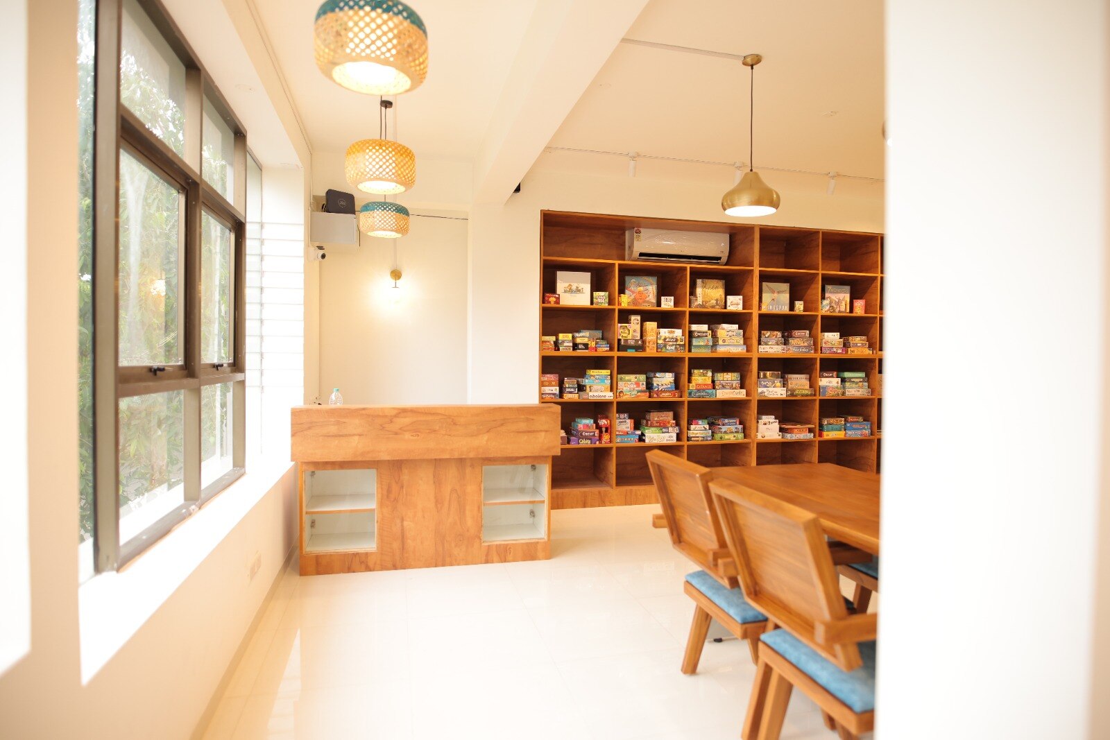 Friends playing board games